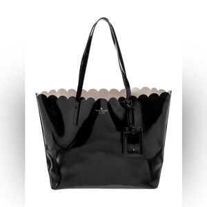 KATE SPADE SCALLOPED PATENT LEATHER TOTE